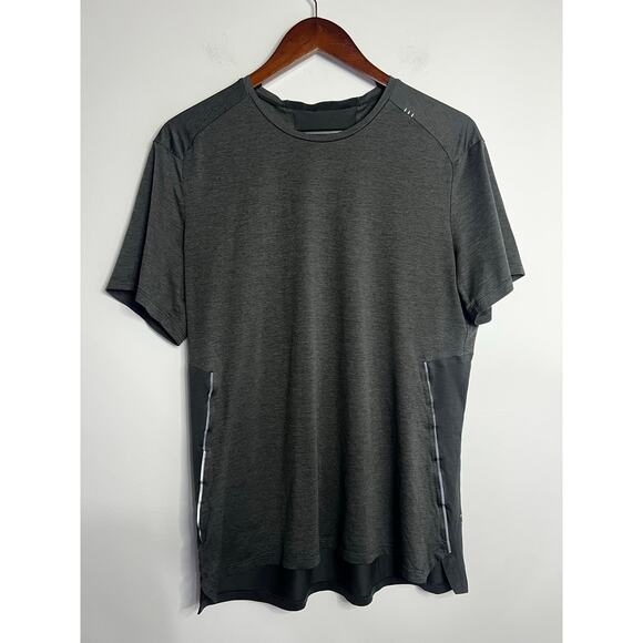 Lululemon Mens Grey Short Sleeve Fast and Free Top Size Medium - Picture 1 of 4